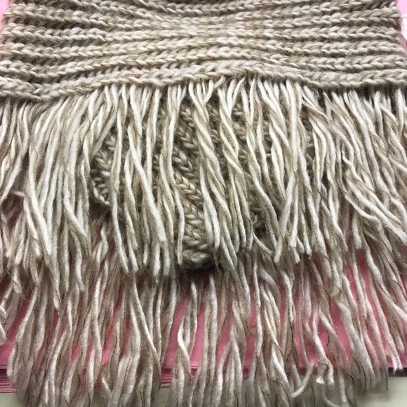 poncho handmade button fringe cape tan brown nude ombré bohemian gypsy glam doll - Picture 4 of 9